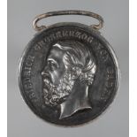 Verdienstmedaille Baden Großherzog Friedrich, um 1890, Silber, Bandtrageöse, vz mit Verkrustungen, G