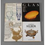 Vier Bücher Glas und Silber Richard Came, Schönes Silber, Essen 1988, 128 S. - Günter Schade,