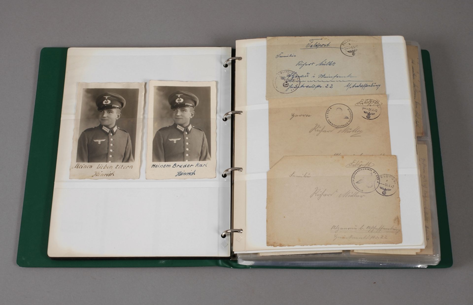 Nachlass Feldpost 2. Weltkrieg ca. 160 Feldpostbriefe eines jungen Soldaten an seine Eltern in