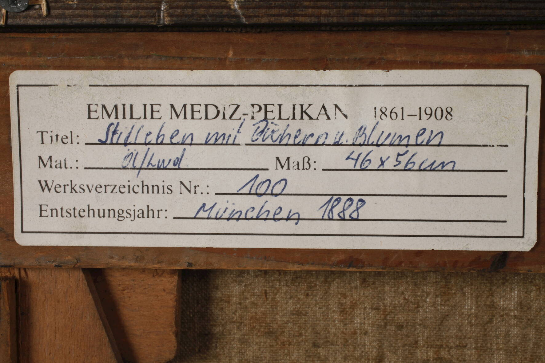 Emilie Mediz-Pelikan, attr., "Stilleben ..." stimmungsvolles Arrangement aus zwei altehrwürdigen - Image 7 of 8