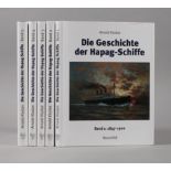 Die Geschichte der Hapag-Schiffe von Arnold Kludas, 5 Bde., Bremen 2007-2010, Format Lex. 8°,