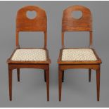 Zwei Stühle Richard Riemerschmid Entwurf um 1906, Ausführung Vereinigte Werkstätten für