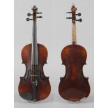 Violine Reichel 1920er Jahre, innen auf Klebezettel bezeichnet Max Hugo Reichel, Spezialität