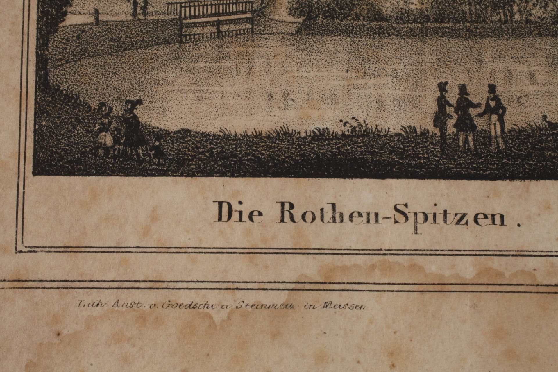 Gustav Frank, Souvenirblatt Altenburg mittig Blick auf Altenburg von der Nordostseite mit - Bild 4 aus 4