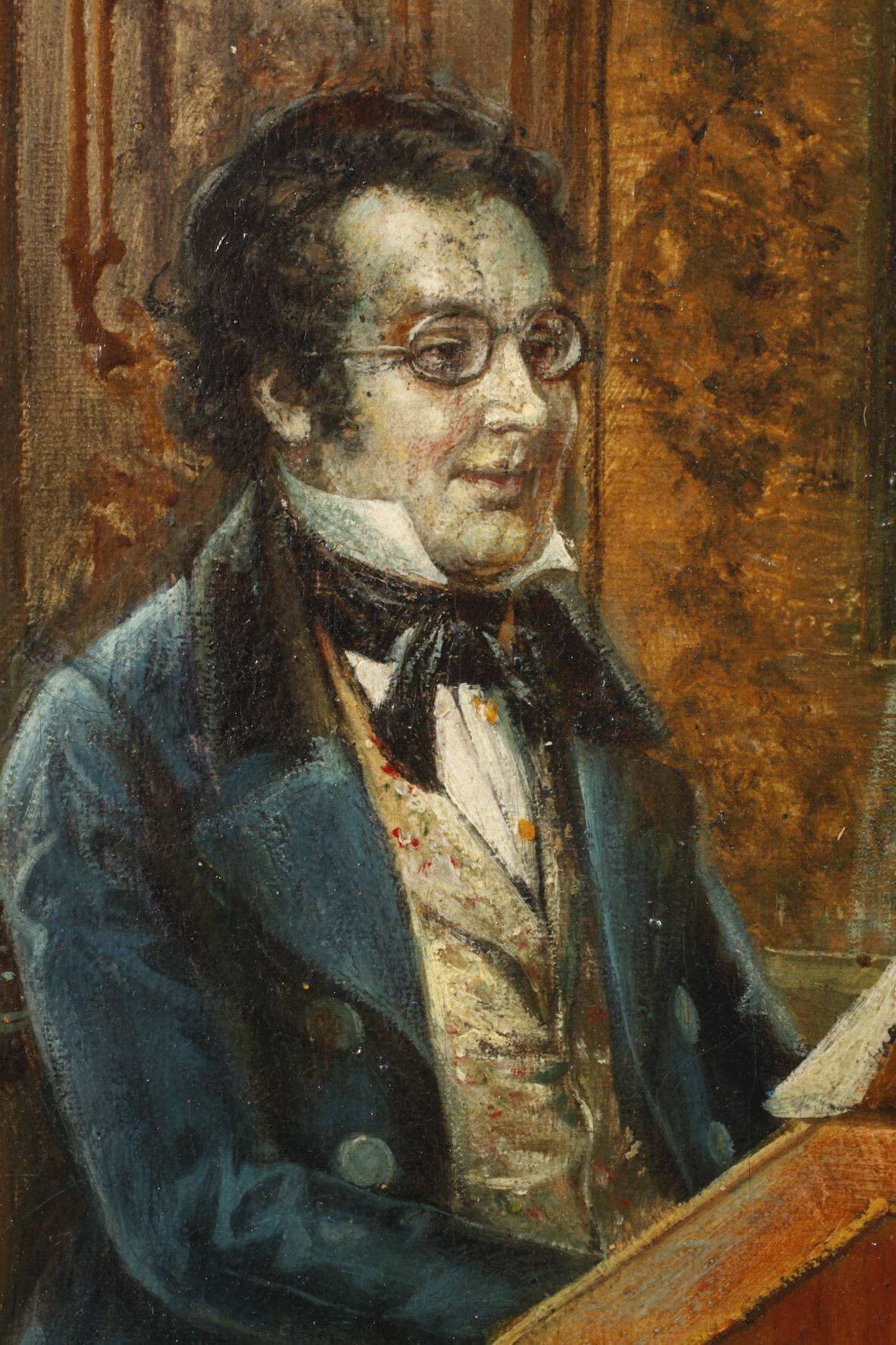 Otto Werner, Schubert am Spinett Darstellung des Komponisten Franz Schubert, betrachtet von einer - Image 4 of 6