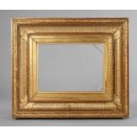 Neoklassizistischer Goldstuckrahmen um 1850, Rahmen aus ca. 15 cm breiter, steigend profilierter,