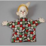 Steiff Kasperl-Clown auch genannt "BiBaBo", Baujahr 1936-1943, gemarkt mit Knopf im Ohr, partiell