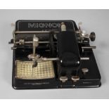 Schreibmaschine AEG Mignon um 1940, Modell 4, AEG Werk Erfurt, schwarz lackiertes Eisengestell,