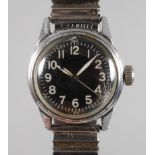 Herrenarmbanduhr Elgin Militäruhr aus den 1930er Jahren, Type A II, Spec.No. 94-27834, Ser.No.