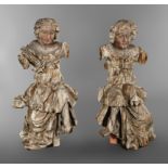 Paar lebensgroße Barockfiguren aus der Schnitzerfamilie Schwanthaler aus Ried im Innkreis, um