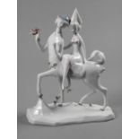 Rosenthal "Zentaur mit Prinzessin" Entwurf Raymond Peynet 1957, grüne Stempelmarke mit Zusatz