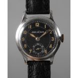 Armbanduhr Jaeger-LeCoultre 1930er Jahre, Gehäusenummer 196301, Stahl verchromt, Handaufzug,