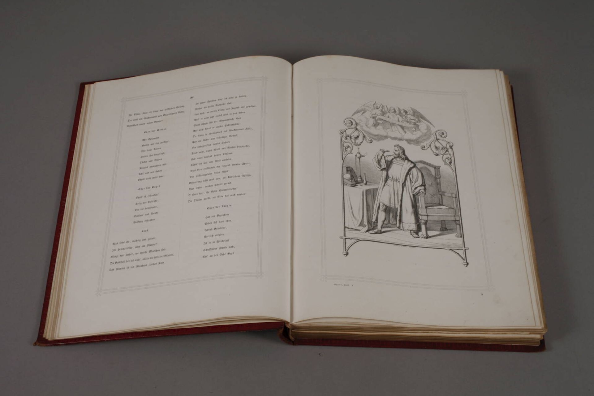 Faust - Eine Tragödie von Goethe mit Zeichnungen von Engelbert Seibertz, 1. und 2. Teil, bei Cotta - Image 3 of 4