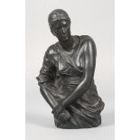 Max Klinger, Kassandra Entwurf 1903, unsigniert, ohne Gießermarke, Bronze dunkel patiniert,