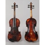Violine im Etui innen auf Klebezettel teils undeutlich bezeichnet Meister-Geige, (Meister) geb