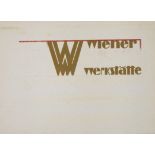 Entwurfsdruck Wiener Werkstätte um 1910, Farblitho auf Papier, Entwurf für ein Werbeblatt, min.