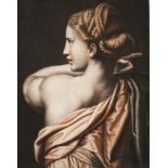 Pierre Michel Alix, attr., Damenportrait Rückenansicht einer jungen Dame mit in die Ferne