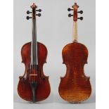 Violine Luigi Fabio innen auf Klebezettel bezeichnet Luigi Fabio fecit Venezia anno 1861, geteilter,
