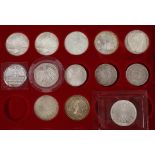 Konvolut Silbermünzen BRD 10 DM: 2 x Meeresmuseum Stralsund, Lortzing, Kollwitz, Deutscher Orden,