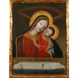 Maria vom guten Rat Darstellung Mariens, mit dem Jesuskind auf dem linken Arm, im Typus Eleusa,
