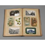 Ansichtskartenalbum um 1910, ca. 280 Stück, Frauenpostkarten, Glückwunschkarten, Serienkarten,