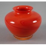 Murano Vase wohl Ermanno Nason für Cenedese, 2. Hälfte 20. Jh., ungemarkt, farbloses Glas