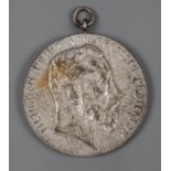 Schützenmedaille XVII. Deutsches Bundes- und Goldenes Jubiläumsschießen Frankfurt/M. 14.-21. Juli