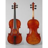 Violine um 1920, innen auf Klebezettel bezeichnet Anton Jaudt Instrumentenmacher in Freysing,