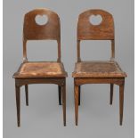 Zwei Stühle Richard Riemerschmid Entwurf um 1906, Ausführung Vereinigte Werkstätten für