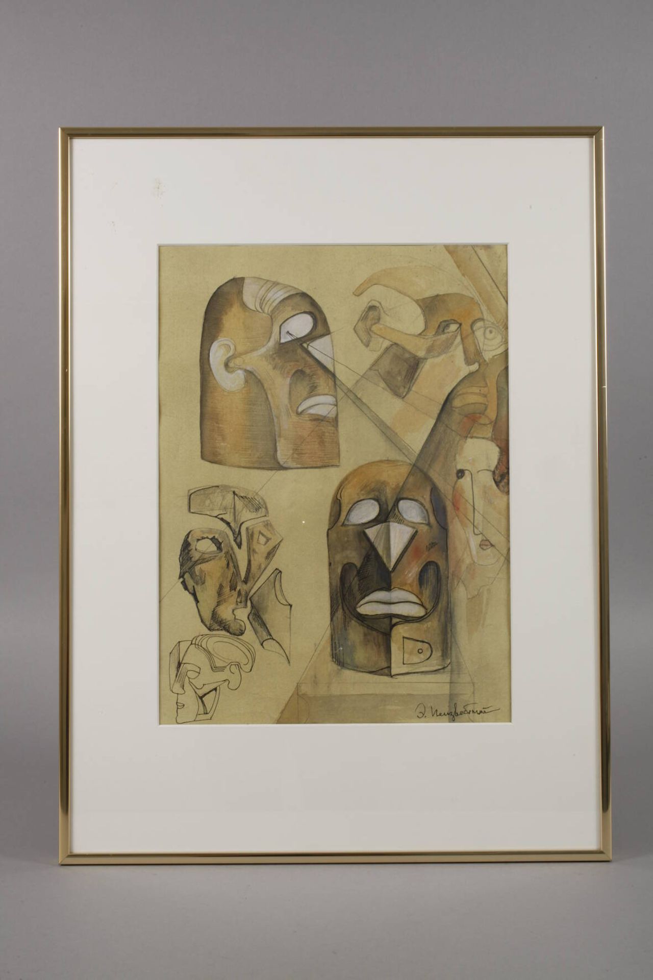 Ernst Neizvestny, abstrakter Keramikkopf und Grafik - Image 7 of 8