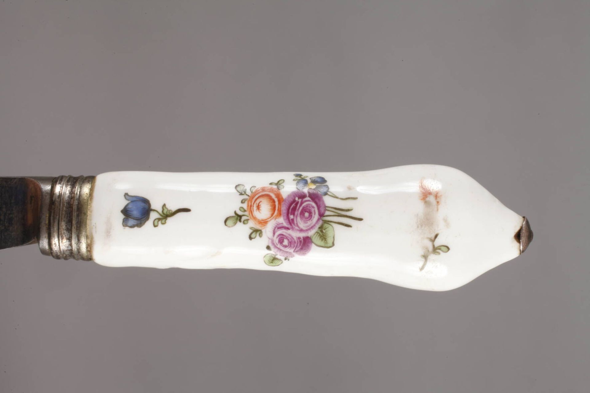 Meissen Messer und Fleischgabel mit Blumenmalerei - Bild 3 aus 5