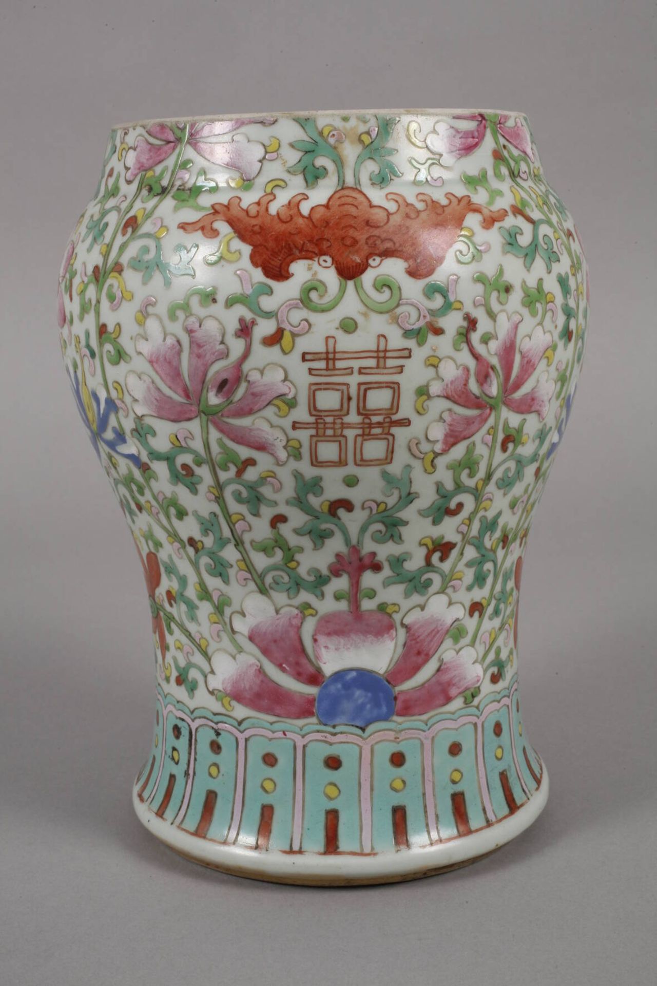 Vase China Famille rose - Bild 3 aus 4