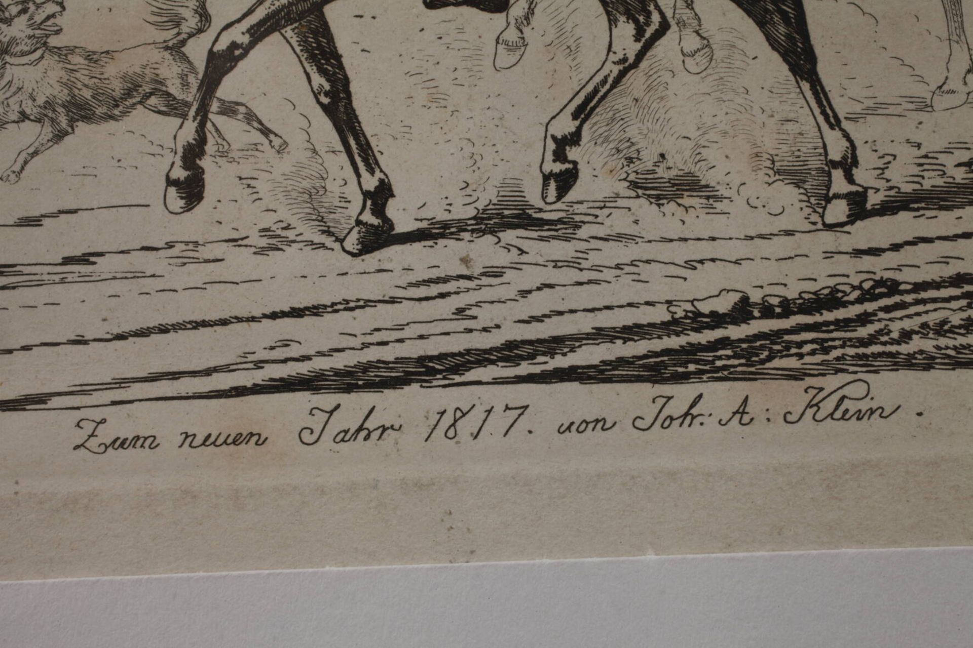 Johann Adam Klein, Neujahrsgraphik 1817 - Image 3 of 4