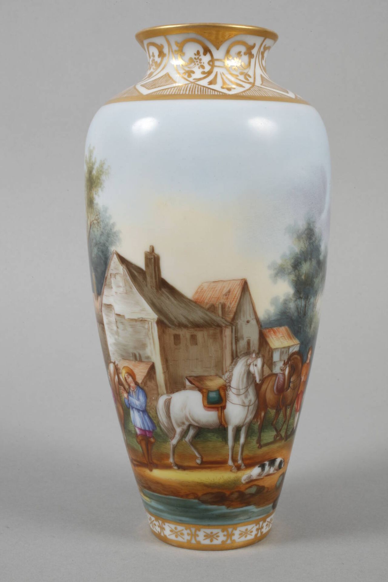 Berlin-Teltow Vase mit Landschaftsdekor - Image 3 of 6