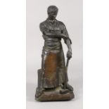 Karl Kretschmer, große Bronze Schmied