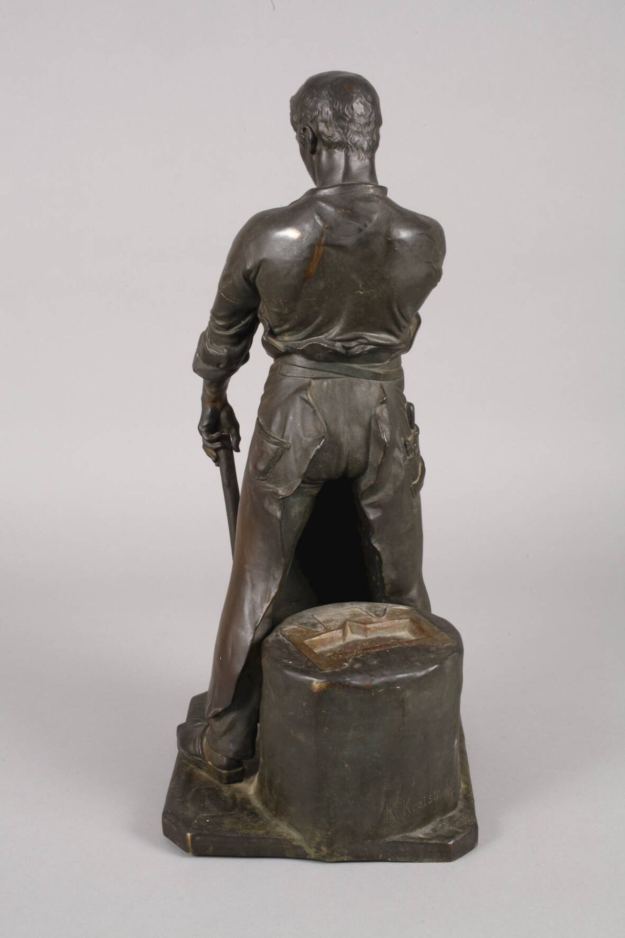 Karl Kretschmer, große Bronze Schmied - Bild 4 aus 8