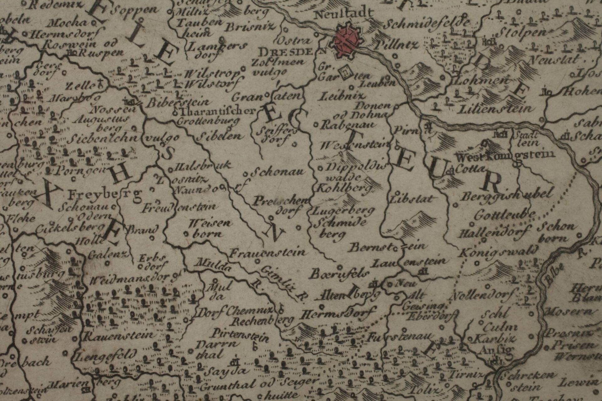 Homanns Erben, Kupferstichkarte Sachsen - Image 4 of 4
