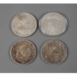 Vier Silbermünzen Altdeutschland