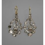 Paar historische Diamant-Ohrhänger