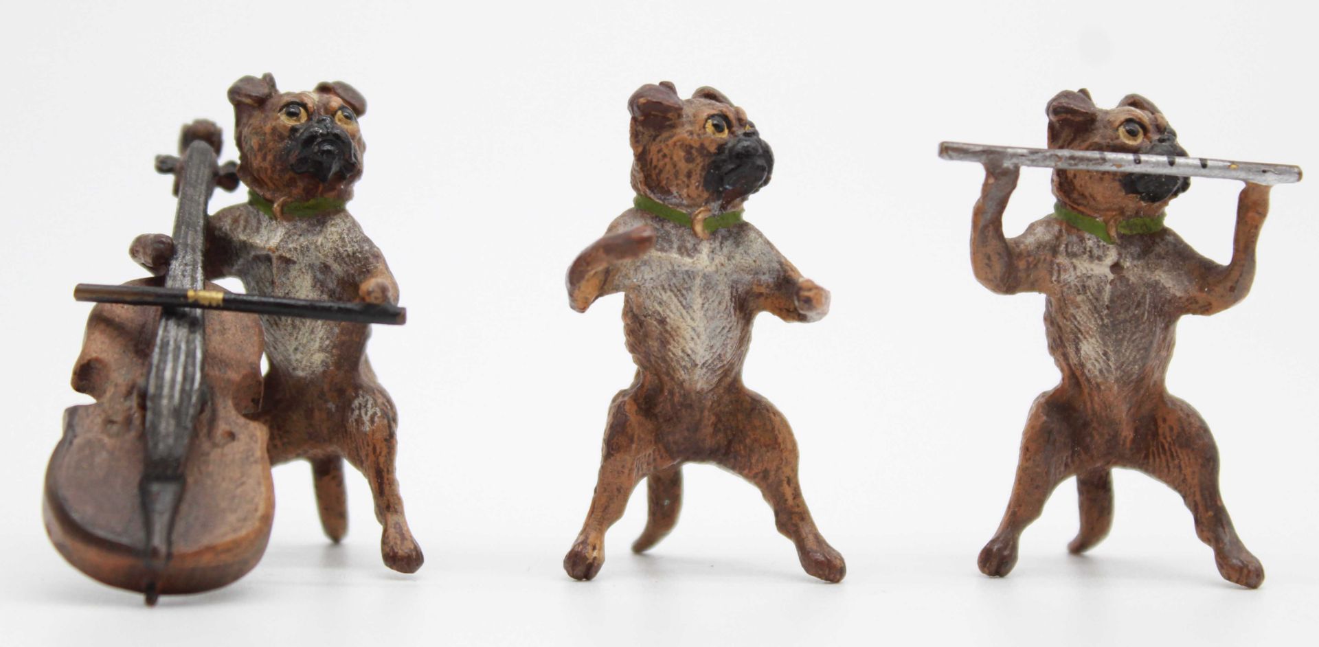 Dog band. 10 small bronzes. Cold painted. Vienna? Up to 4.5 cm high. - Image 22 of 22