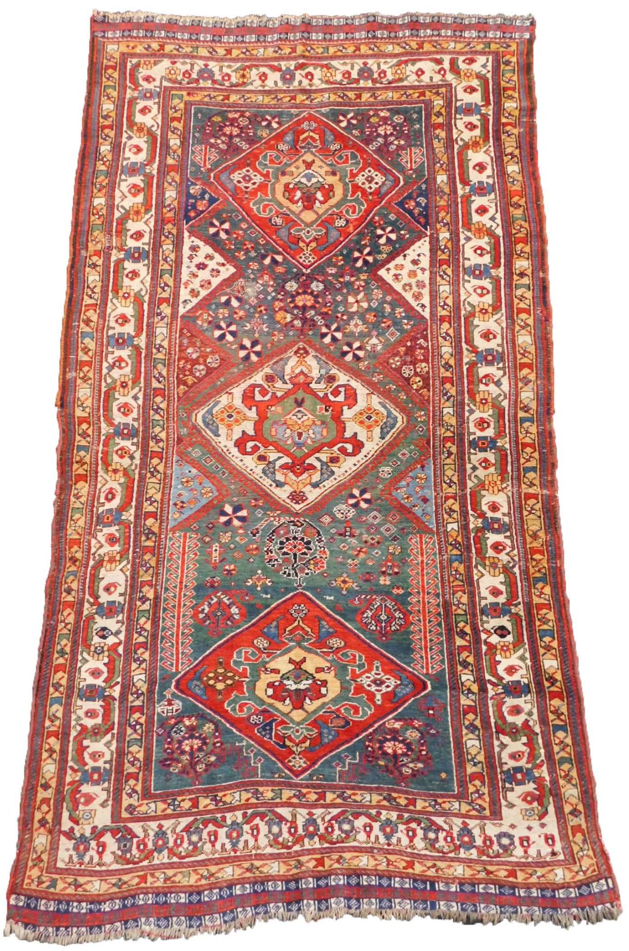 Qashqai Persian carpet. Iran. Antique, around 120-160 years old.