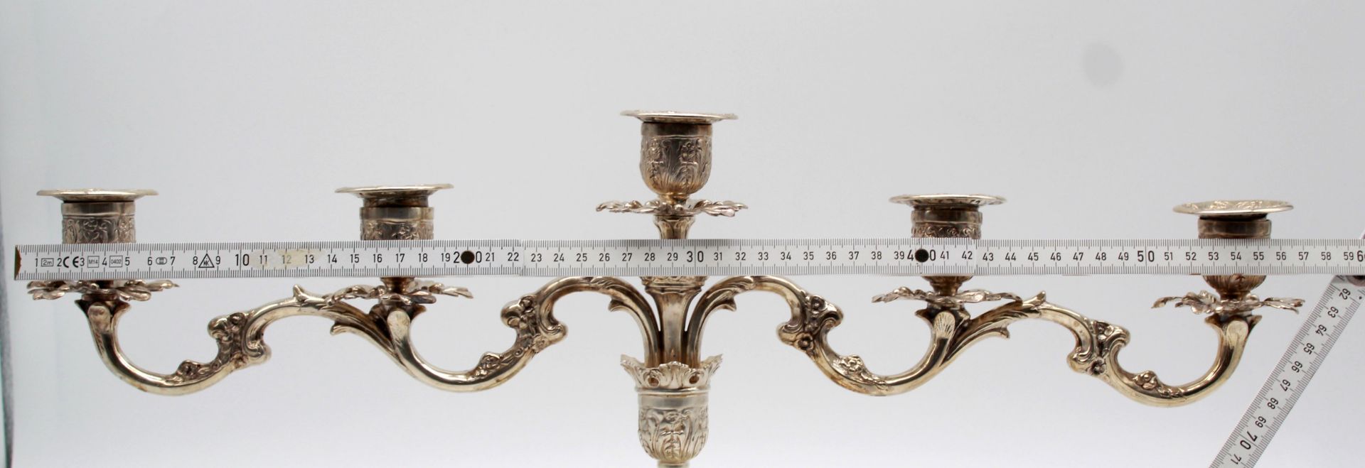 Candlestick, silver 800. 5 flames. Hallmarks. - Image 14 of 15