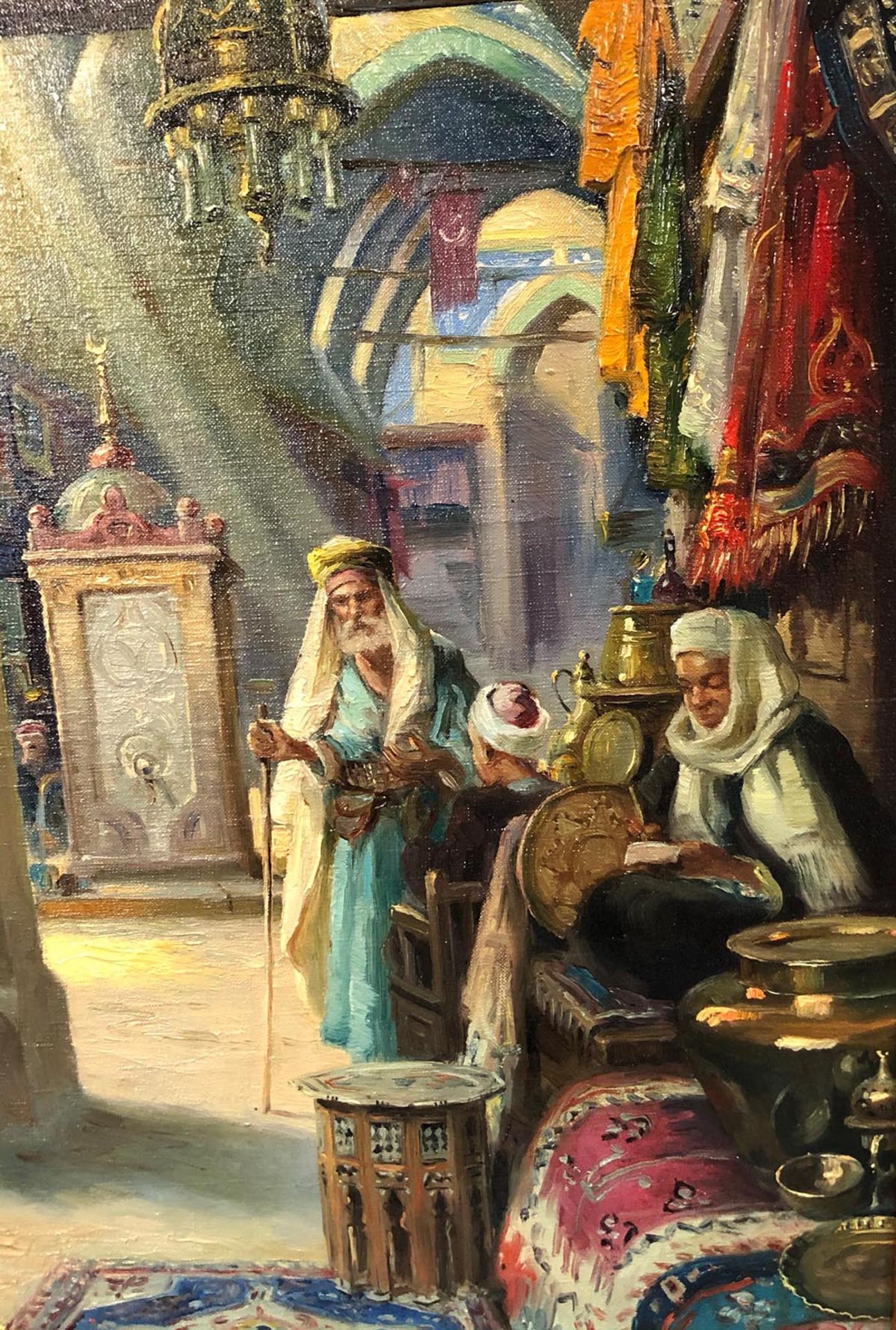 Tony BINDER (1868 - 1944). Carpet dealers in the bazaar. - Bild 5 aus 11