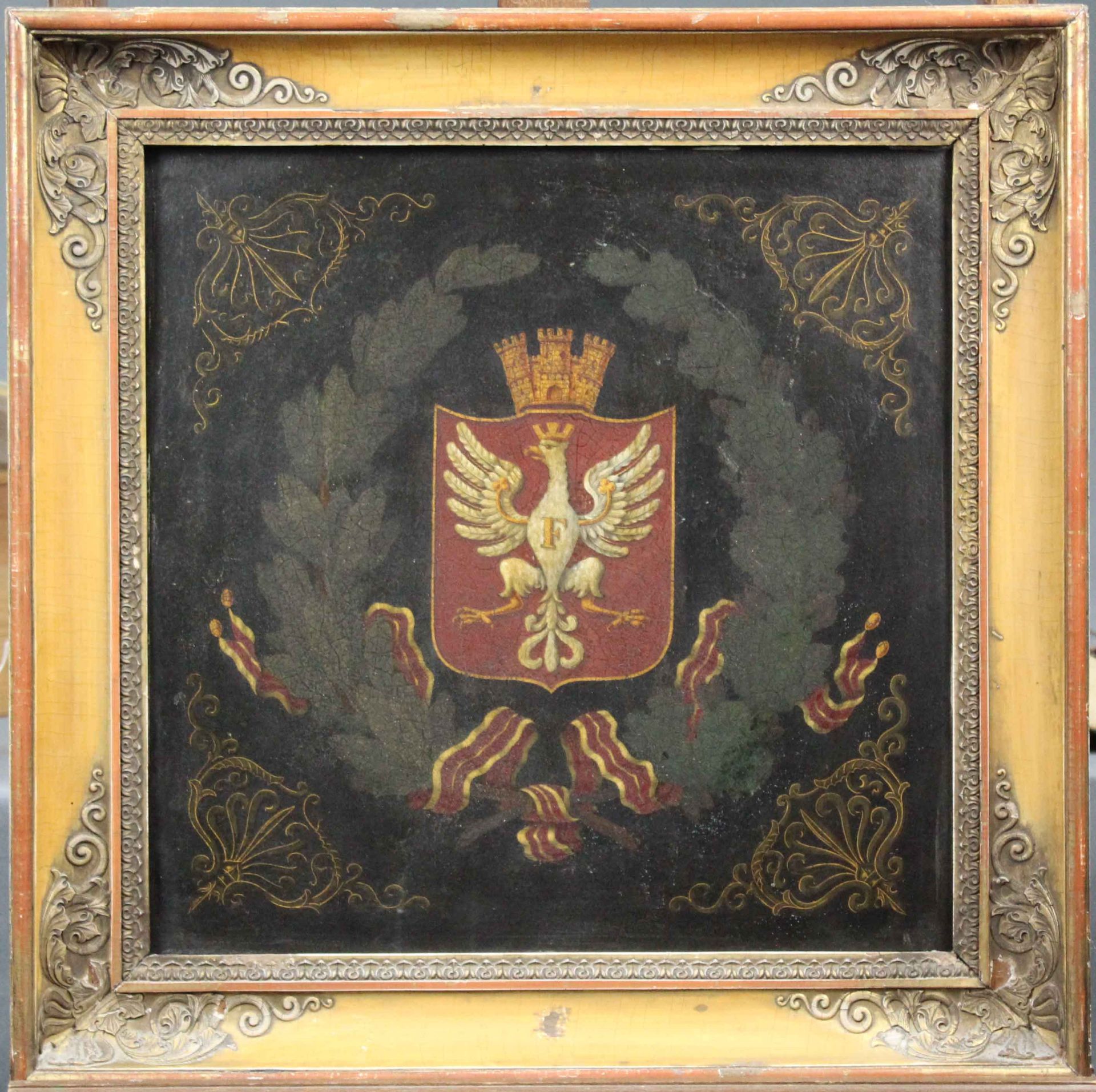 Coat of arms. Painting, on metal plate (zinc). - Image 6 of 12