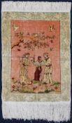 Hereke silk tapestry. Turkey. Extremely fine weave.