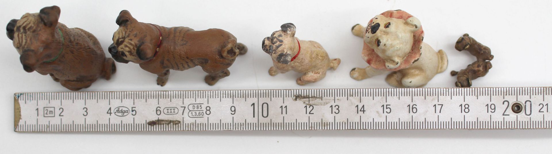 5 pugs. Cold painted bronze, Vienna? - Image 11 of 13