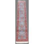 Isfahan Persian carpet. Runner. Iran. Very fine weave.