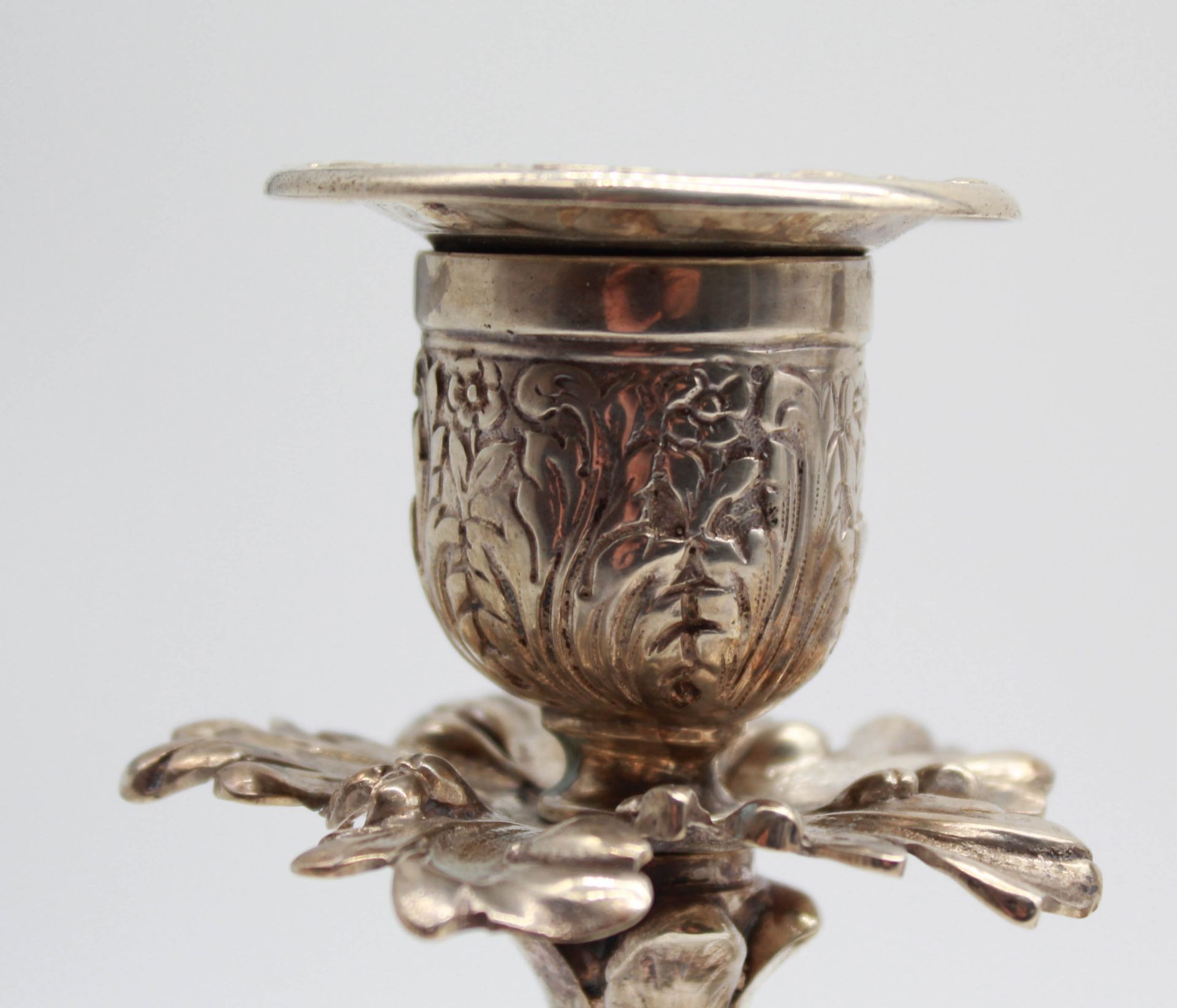 Candlestick, silver 800. 5 flames. Hallmarks. - Image 5 of 15