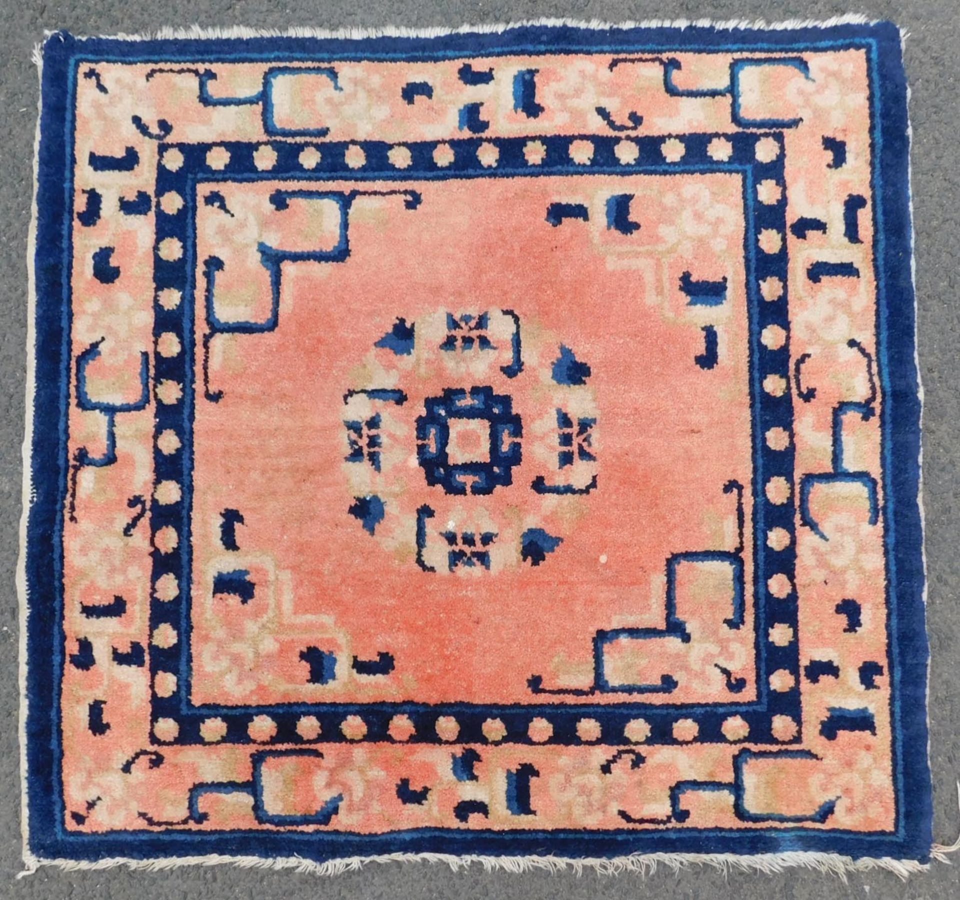 Baotou, Paotou Seat carpet. Antique, around 100 - 150 years old.