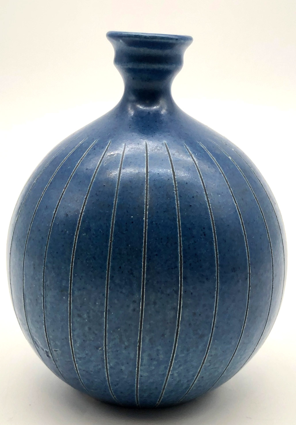 Vase. Blue glaze. Probably China, Japan, Korea. Mark.